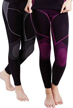 Trendyshop365 Outdoor Thermowäsche Unterwäsche für Damen Schnelltrocknend Seamless Atmungsaktiv Größen S/M oder L/XL wählbar (Unterhose pink, S/M) von Trendyshop365