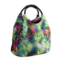 Trendyshop365 XL Strandtasche 40x42x26cm Breite veränderbar Shoppingtasche (grün-bunt) von Trendyshop365