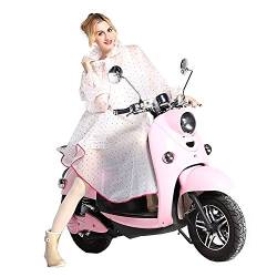 Très Chic Mailanda Regenjacken Damen Regen Poncho mit Kapuze wasserdicht regenmantel modische Regenkleidung für Fahrrad-Motorrad-Motorrad (pink) von Très Chic Mailanda