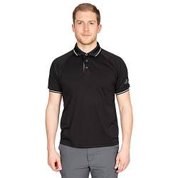 Bonington Men's Quick Dry Polo Shirt - BLACK/PLATINUM XL von Trespass