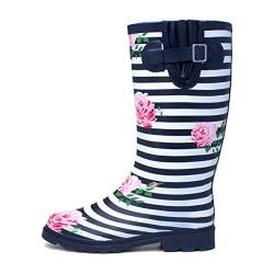 ELENA - FEMALE WELLY-41-FLORAL STRIPE von Trespass