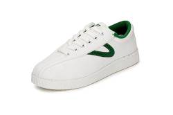 TRETORN Damen Nyliteplus Canvas Sneakers Schnürschuhe Casual Tennis Schuhe Klassischer Vintage Stil, weiß/grün von Tretorn