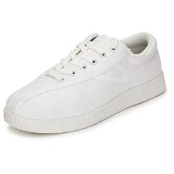 TRETORN Damen Nyliteplus Canvas Sneakers Schnürschuhe Casual Tennis Schuhe Klassischer Vintage Stil, weiß/weiß von Tretorn