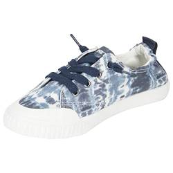 TRETORN Meg Damen Slip-On Sneaker | Scrunch Back Slide Gepolsterte Innensohle & Gummi-Außensohle, Shibori Navy, 40 EU von Tretorn