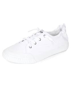TRETORN Meg Damen Slip-On Sneaker | Scrunch Back Slide Gepolsterte Innensohle & Gummi-Außensohle, Weiß, 40 EU von Tretorn