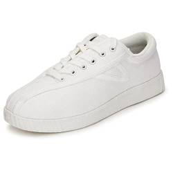 TRETORN Nyliteplus Canvas Sneakers Damen Schnürschuhe Casual Tennis Schuhe Klassischer Vintage Stil, Weiß/Weiß, 37 EU von Tretorn
