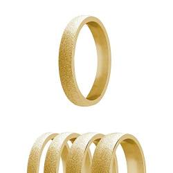 Ring - Edelstahl - 4 Breiten - Diamant - Gold [11.] - Breite: 2mm - Ringgröße: 60 von Treuheld