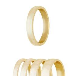 Ring - Edelstahl - 4 Breiten - Matt - Gold [14.] - Breite: 3mm - Ringgröße: 50 von Treuheld
