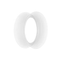 Treuheld® | 6mm Ohr Flesh Tunnel | Silikon | Durchsichtig/Klar/Transparent | dünn | nickelfrei, hautfreundlich, antiallergen | weich + Soft von Treuheld