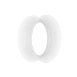 Treuheld® | 8mm Ohr Flesh Tunnel | Silikon | Durchsichtig/Klar/Transparent | dünn | nickelfrei, hautfreundlich, antiallergen | weich + Soft von Treuheld