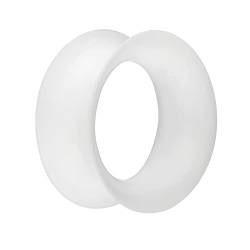 Treuheld® | 8mm Ohr Flesh Tunnel aus Silikon in Weiß | dünn | nickelfrei, hautfreundlich und antiallergen | weich, Soft und anschmiegsam von Treuheld