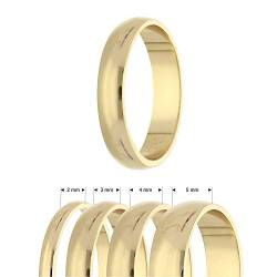 Treuheld® Ring aus 925 Sterling Silber | Gold | Ringgröße 48 | Breite 5mm | Damen & Herren | glänzend | Freundschaftsring Verlobungsring Ehering von Treuheld