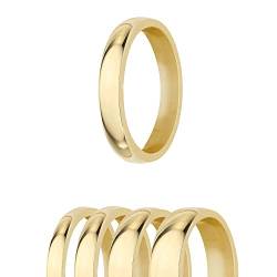 Treuheld® | Ring aus Edelstahl | Gold | Ringgröße 48 | Breite 3mm | Damen & Herren | glänzend | Freundschaftsring Verlobungsring Ehering von Treuheld