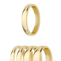 Treuheld® | Ring aus Edelstahl | Gold | Ringgröße 51 | Breite 5mm | Damen & Herren | glänzend | Freundschaftsring Verlobungsring Ehering von Treuheld