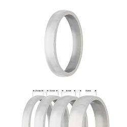 Treuheld® | Ring aus Edelstahl | Silber | Ringgröße 60 | Breite 5mm | Damen & Herren | Matt/Frosted | Freundschaftsring Verlobungsring Ehering von Treuheld