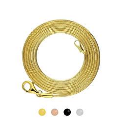 Treuheld® Schlangenkette aus 925 Sterling Silber | Farbe: gold | Länge: 70cm von Treuheld