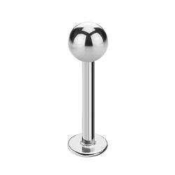 Treuheld Piercing Labret - Stahl - Silber - 1.6mm [03.] - 1.6 x 7 mm (Kugel: 4mm) von Treuheld