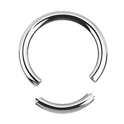 Treuheld Piercing Segmentring - Stahl - Silber - 1.2mm [05.] - 1.2 x 10 mm von Treuheld