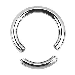Treuheld Piercing Segmentring - Stahl - Silber - 1.6mm [01.] - 1.6 x 6 mm von Treuheld
