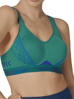 TriAction Damen Cardio Cloud P EX Sport BH mit Racerback, Emerald, 70B von TriAction