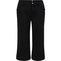 Große Größen: Jeans-Culotte mit elastischem Bund, black Denim, Gr.44-54 von Triangle