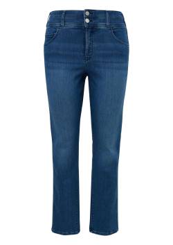 Große Größen: Schmale Ankle-Jeans mit High-Waist-Bund, blue Denim, Gr.44 von Triangle