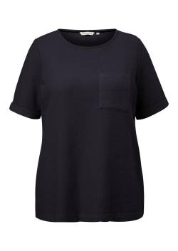Große Größen: Shirt aus Waffelpiqué, mit Brusttasche, nachtblau, Gr.48 von Triangle
