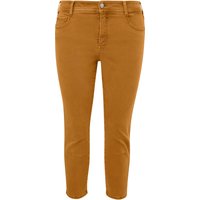 Große Größen: Slim Jeans in Ankle-Länge, in dezenter Used-Waschung, senfgelb, Gr.44-54 von Triangle