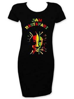 Tribal T-Shirts Damen Jah Rastafari Reggae Kleid, Schwarz , X-Large von Tribal T-Shirts
