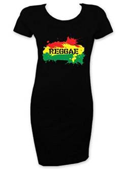 Tribal T-Shirts Damen Reggae Splash Kleid, Schwarz , L von Tribal T-Shirts