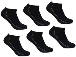 Trichter 6 Paar Bambus Herren Sneakersocken - Kurze Bambussocken für Männer Größe 39-42 oder 43-46 - Komfortable Sportsocken für Sommer und Winter - Bambus Knöchelsocken - Füßlinge(Marine 39-42) von Trichter