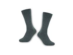 Trichter 6 Paar Business Anzug-Socken Herren bequem Atmungsaktiv Strümpfe Männer Schwarz (Anthrazit 39-42) von Trichter