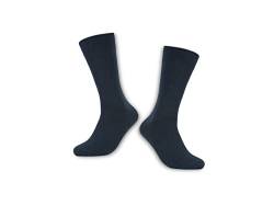 Trichter 6 Paar Business Anzug-Socken Herren bequem Atmungsaktiv Strümpfe Männer Schwarz (Marine 39-42) von Trichter