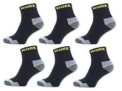 Trichter 6 Paar kurze Arbeits Socken Herren Kurzsocken Funktionssocken Trekking-Socken mit Vollfrottee(Größe 43-46) von Trichter