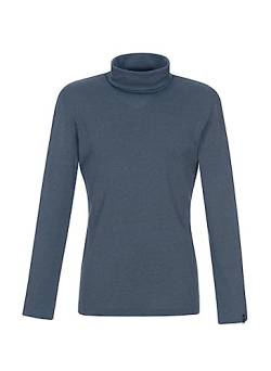 Trigema Damen 502010 Rollkragenpullover, Blau (Jeans-Melange 643), Large von Trigema