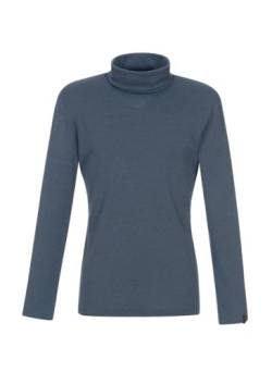 Trigema Damen 502010 Rollkragenpullover, Blau (Jeans-Melange 643), X-Large von Trigema