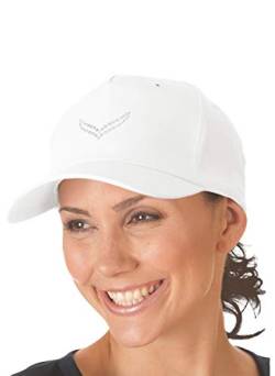 Trigema Damen Baseballmütze Schwinge Baseball Cap, Weiß (weiß 001), One Size (Herstellergröße: 900) von Trigema