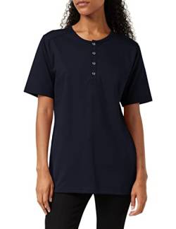 Trigema Damen T-Shirt mit Knopfleiste Deluxe Baumwolle von Trigema