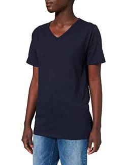 Trigema Damen V 100% Biobaumwolle T-Shirt, Blau (Navy-C2c 546), X-Large von Trigema