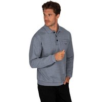 Trigema Sweatshirt TRIGEMA Langarm Polo aus Sweat-Qualität von Trigema