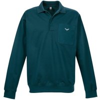 Trigema Sweatshirt TRIGEMA Langarm Polo aus Sweat-Qualität von Trigema