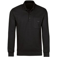 Trigema Sweatshirt TRIGEMA Langarm Polo aus Sweat-Qualität von Trigema