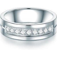 Trilani Fingerring Bandring aus Edelstahl, mit Zirkonia für Damen von Trilani