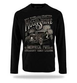 Trillest Gear Herren Langarm Tshirt Longsleeve Rockabilly - Hot Rod Moonshine Redneck Fuel (XL) von Trillest Gear