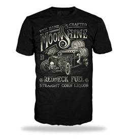 Trillest Gear Hot Rod Moonshine Redneck Fuel Tshirt Herren Oldtimer Rockabilly Rebel Whiskey (L) von Trillest Gear