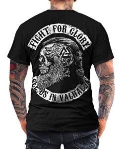 Trillest Gear See You in Valhalla Tshirt Vikings Ragnar Skull Odin Celtic Runen (XXL) von Trillest Gear