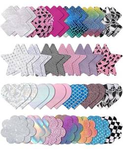 Tripetals Glitz Pasties Pack Rave 25 Paare Nippelabdeckungen Aufkleber für Frauen Rave Party Einweg Klebe Busenblüten Mehrere Designs - Mehrfarbig 25B von Tripetals