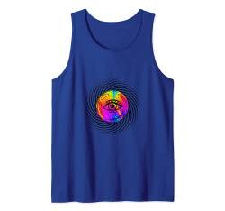 Shirt mit Trippy Augen Psychedelic Auge Psychonaut Tank Top von Trippy Psychedelic Lensperspective