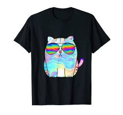 Trippy Katze Sonnenbrille Psychedelic Katzenmotiv Psychonaut T-Shirt von Trippy Psychedelic Lensperspective