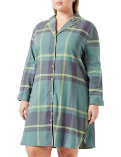 Triumph Damen Boyfriend Ndw X Checks Nightgown, Green - Dark Combination, 46 von Triumph